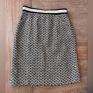 Milly Herringbone Patterned Skirt